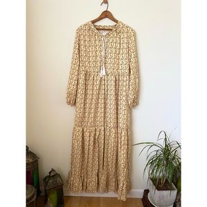 Yellow Floral Order Plus Maxi Dress